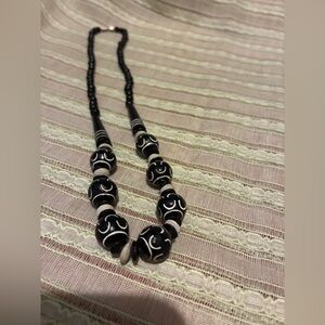 Black & White Accent Beaded Necklace